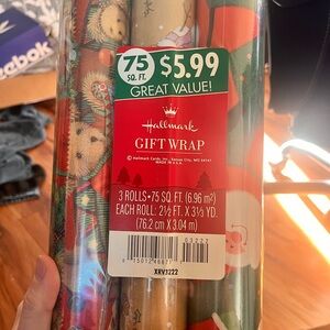 Vintage 90’s Hallmark Christmas Gift Wrap Set - Red, Green, Gold